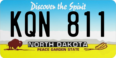 ND license plate KQN811