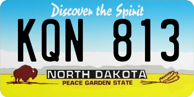 ND license plate KQN813