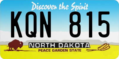 ND license plate KQN815