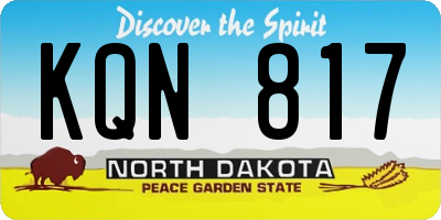 ND license plate KQN817