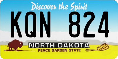 ND license plate KQN824