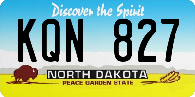 ND license plate KQN827