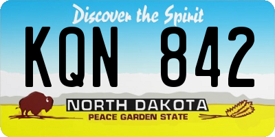 ND license plate KQN842