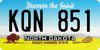 ND license plate KQN851