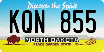 ND license plate KQN855