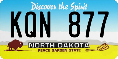 ND license plate KQN877