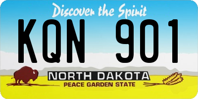 ND license plate KQN901