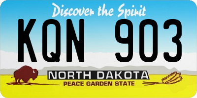 ND license plate KQN903