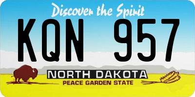 ND license plate KQN957