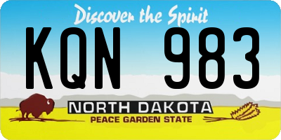 ND license plate KQN983