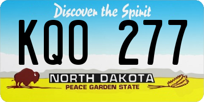 ND license plate KQO277
