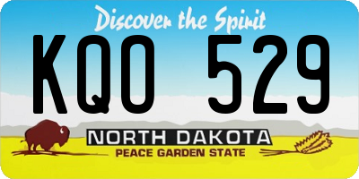 ND license plate KQO529