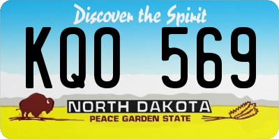 ND license plate KQO569