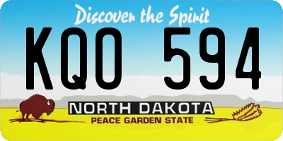 ND license plate KQO594