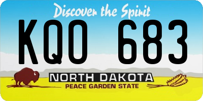 ND license plate KQO683