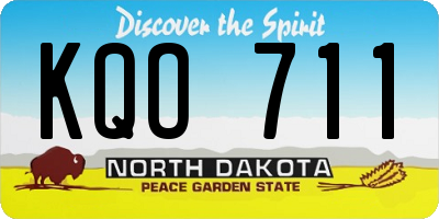 ND license plate KQO711