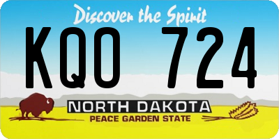 ND license plate KQO724