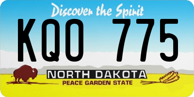 ND license plate KQO775