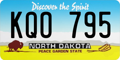 ND license plate KQO795