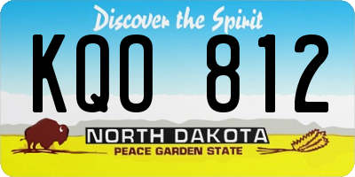 ND license plate KQO812