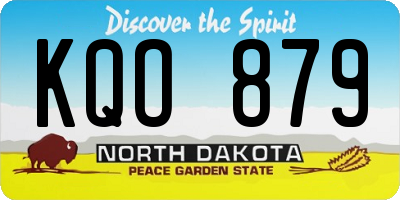 ND license plate KQO879