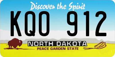 ND license plate KQO912