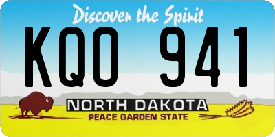 ND license plate KQO941