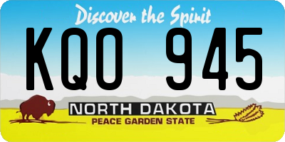 ND license plate KQO945