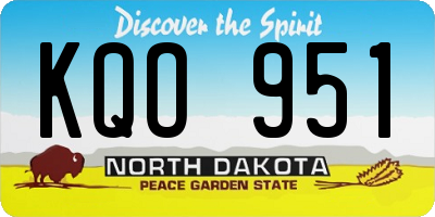 ND license plate KQO951