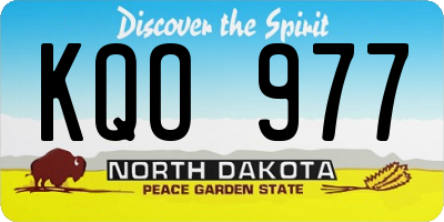 ND license plate KQO977