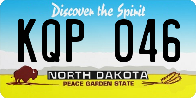 ND license plate KQP046