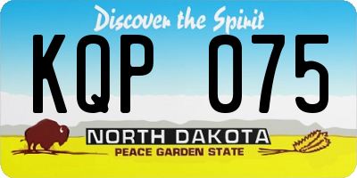 ND license plate KQP075