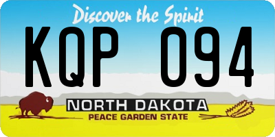 ND license plate KQP094