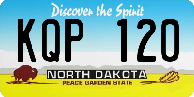 ND license plate KQP120