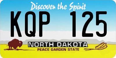 ND license plate KQP125