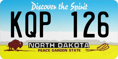 ND license plate KQP126