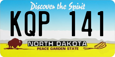 ND license plate KQP141