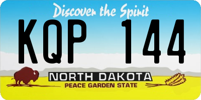 ND license plate KQP144
