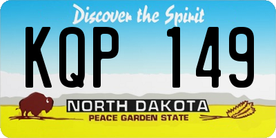 ND license plate KQP149