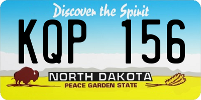 ND license plate KQP156