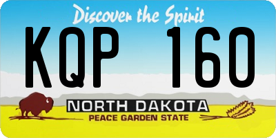 ND license plate KQP160