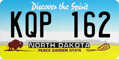 ND license plate KQP162