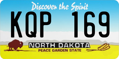 ND license plate KQP169