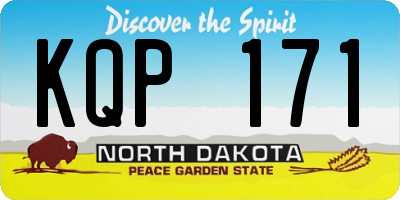 ND license plate KQP171