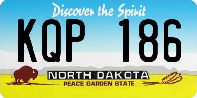 ND license plate KQP186