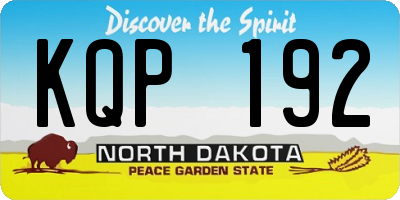 ND license plate KQP192