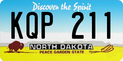 ND license plate KQP211