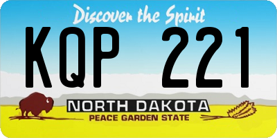 ND license plate KQP221