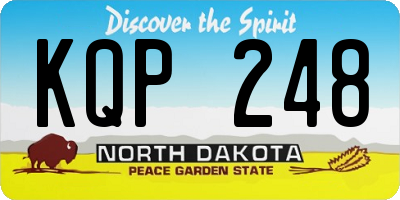 ND license plate KQP248