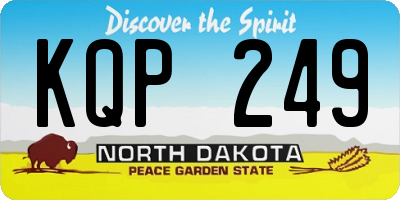 ND license plate KQP249